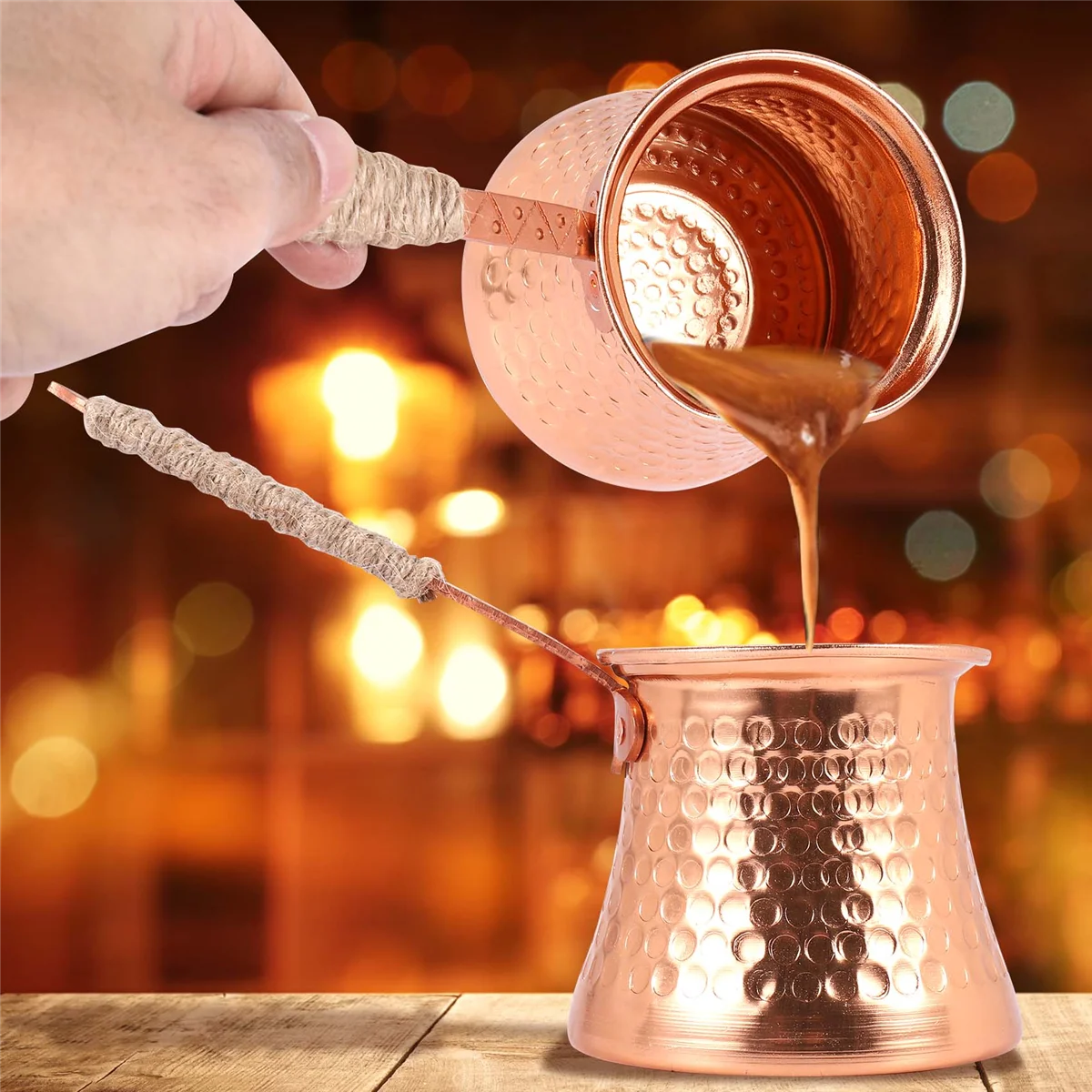 MSOR Coffee Turk Turkish Coffee Pot 320Ml Coffee Turk Turkish Copper Coffee Maker for Turk Cezve Cafeteria